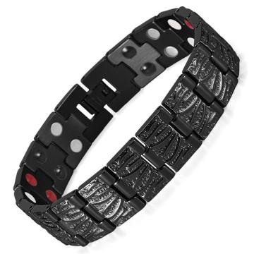 Bratara magnetica din otel inoxidabil, black, SY116QD de la Arca Hobber Srl