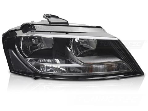 Far 1 bucata Headlight negru Right Side TYC Audi A3 8P 08-12