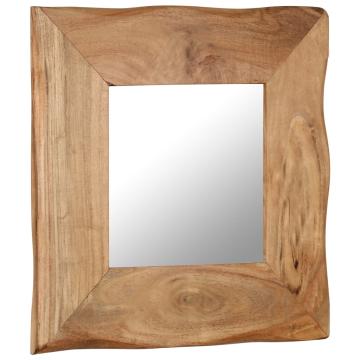 Oglinda cosmetica, 50 x 50 cm, lemn masiv de acacia