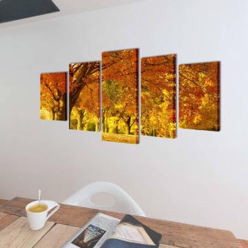 Set tablouri din panza cu imprimeu artar, 100 x 50 cm de la VidaXL