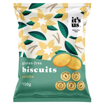Biscuiti fragezi fara gluten cu vanilie 150g de la Naturking Srl