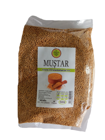 Mustar alb boabe 500 gr, Natural Seeds Product