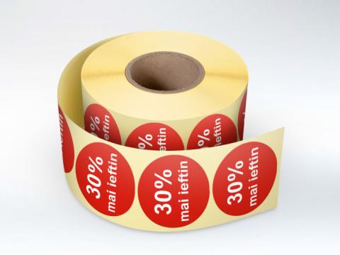 Rola etichete autoadezive personalizate 30% mai ieftin de la Label Print Srl