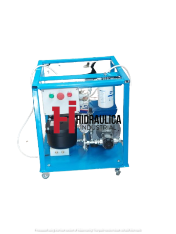 Instalatie de filtrare ulei hidraulic cu 2 filtre ultrafine de la Hidraulica Industrial Srl.