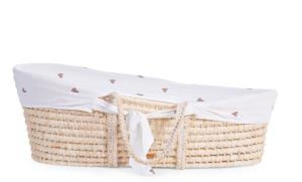Husa Childhome - Moses basket cover - jersey - hearts