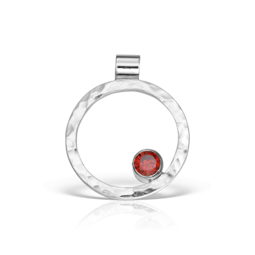 Pandantiv din argint Circle of Life, zirconiu rosu de la Atelier Lolit Srl