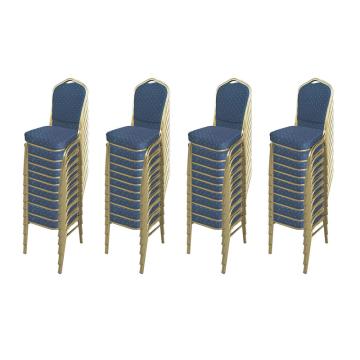Set scaune de evenimente stivuibile 40 bucati-albastru
