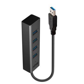 Hub USB Lindy LY-43324, 4 Port, USB 3.0, negru de la Etoc Online