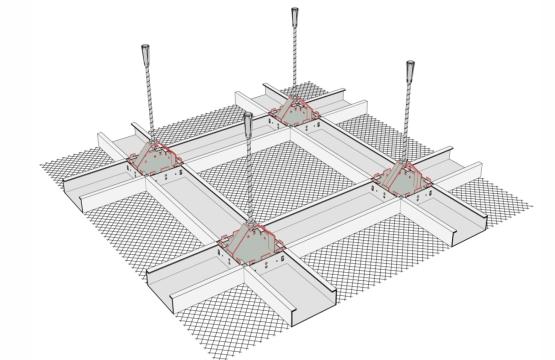 Sistem de tavan casetat metalic Expanded Norma Grid de la Ideea Plus Srl