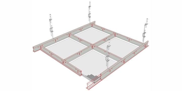 Sistem de tavan casetat metalic Tile Lay-in Microlook de la Ideea Plus Srl