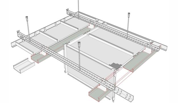 Sistem de tavan metalic Perspecta C Bandraster H.D. de la Ideea Plus Srl