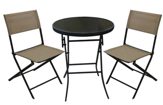 Set mobilier gradina, terasa Bistro masa rotunda cu 2 scaune