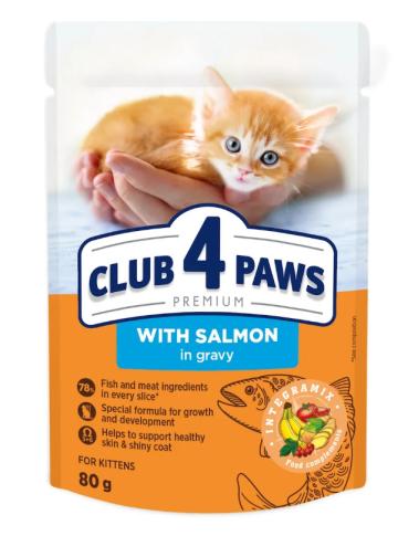 Hrana plic pisica Junior (kitten) somon in sos 80g de la Club4Paws Srl