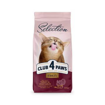 Hrana pisici Club 4 Paws Cat Adult Selection curcan 300g de la Club4Paws Srl