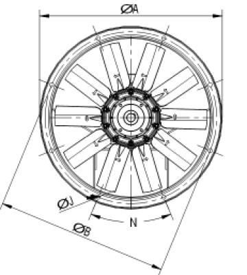 Ventilator axial evacuare fum HB 35 M2 1/2 de la Ventdepot Srl