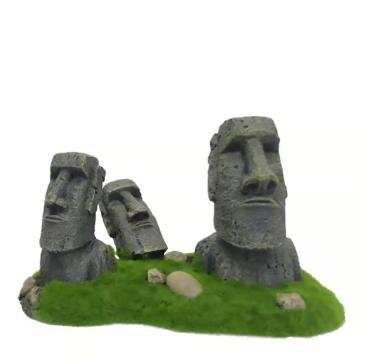 Decor Laroy Group statui Moai pentru acvariu si terariu de la Lumea Lui Odin Srl