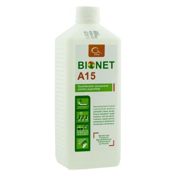 Dezinfectant suprafete concentrat Bionet A15 - 1 litru de la Medaz Life Consum Srl