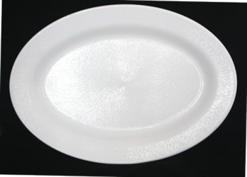 Platou oval melamina Raki Nova, 66x44xh4,9cm, alb de la Kalina Textile SRL