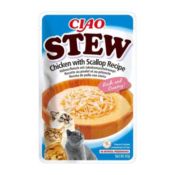 Plic hrana reteta de pui & scoici Chicken Stew 40g - Churu de la Club4Paws Srl