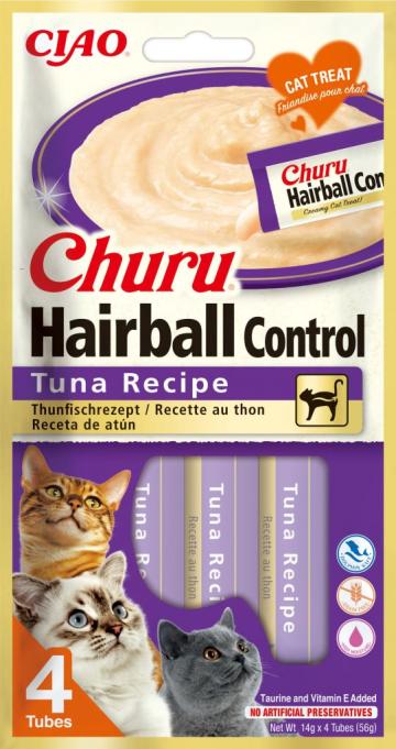 Hrana Churu pentru pisici Hairball Control reteta de ton de la Club4Paws Srl