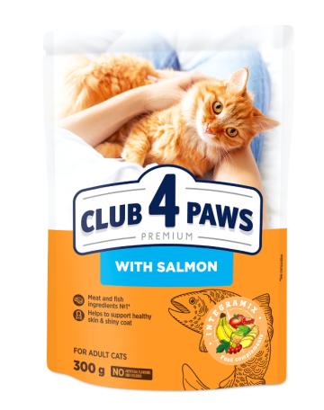 Hrana pisici Club 4 Paws Cat adult cu somon 300g