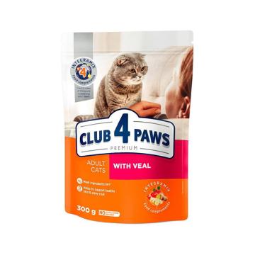 Hrana pisici Club 4 Paws Cat adult cu vita 300g