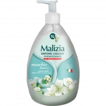 Sapun lichid igienizant Malizia Muschio Bianco 1L