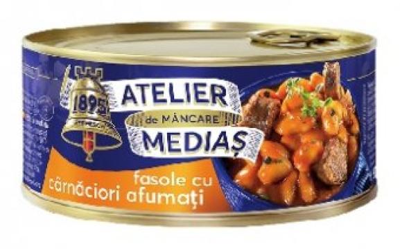 Conserva Atelier Medias Fasole cu carnaciori afumati 300g de la Supermarket Pentru Tine Srl