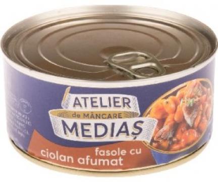 Conserva Atelier Medias Fasole cu ciolan afumat 300g