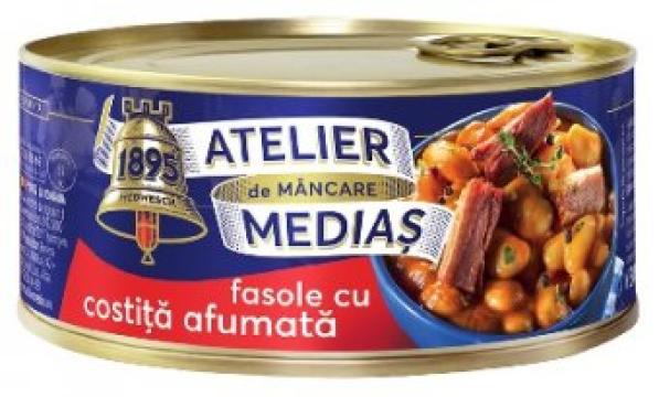 Conserva Atelier Medias Fasole cu costita afumata 300g de la Supermarket Pentru Tine Srl