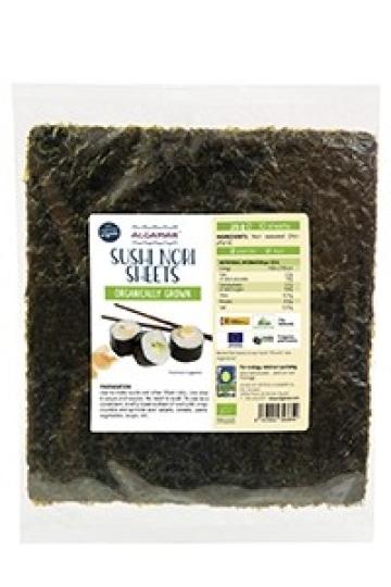 Alge nori bio pentru sushi 25g - 10 folii Algamar