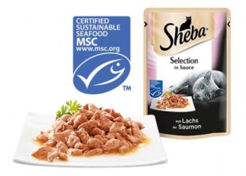 Hrana umeda pisici Sheba plic 85g Somon de la Supermarket Pentru Tine Srl