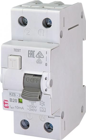 Siguranta automata diferentiala RCBO KZS-2M A B20/10mA ETI de la Evia Store Consulting Srl