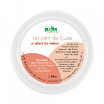 Balsam de buze cu efect de volum, 10 ml, Bios Mineral Plant de la Supermarket Pentru Tine Srl