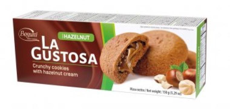 Biscuiti La Gustosa cu crema de alune 150g de la Supermarket Pentru Tine Srl