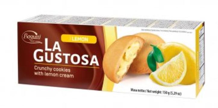 Biscuiti La Gustosa cu crema de lamaie 150g