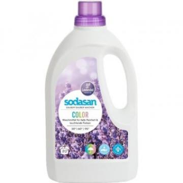 Detergent bio lichid rufe albe si color lavanda 1.5l Sodasan de la Supermarket Pentru Tine Srl