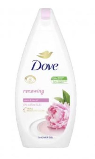 Gel de dus Dove Renewing, Bujor si Ulei de Trandafir, 450ml