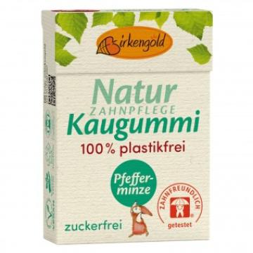 Guma de mestecat naturala cu menta, 28g, Birkengold de la Supermarket Pentru Tine Srl