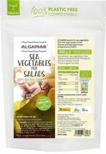 Mix alge marine pentru salata eco 100g Algamar de la Supermarket Pentru Tine Srl