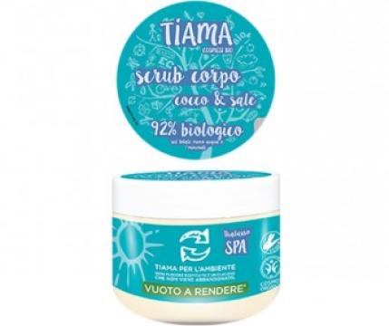 Scrub pentru corp cu cocos si sare bio 250ml Tiama