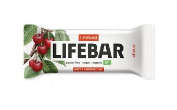 Baton cu cirese Lifebar, raw, bio, 40g de la Supermarket Pentru Tine Srl