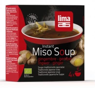 Supa Miso instant cu ghimbir eco 4X15G Lima