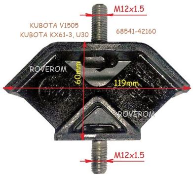 Tampon motor Kubota KH60, KH91, KH101, KH151, KX61-03, KX71 de la Roverom Srl