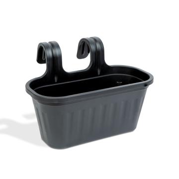 Ghiveci pentru balustrada - mare, plastic - 38 x 25 x 28 cm de la Rykdom Trade Srl