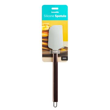 Spatula din silicon cu maner din inox - gri