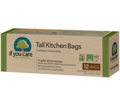 Saci menajeri compostabili 49.2L, 12 buc., If You Care