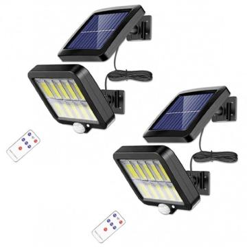 Lampa solara 50W - 96 LED COB, cu panou detasabil, 2 buc. de la Sticevrei.ro Srl