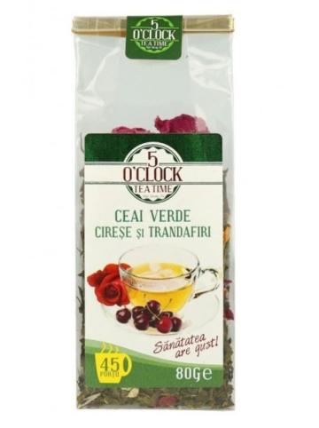 Ceai verde cu cirese si trandafiri 5 O'Clock 80g de la KraftAdvertising Srl