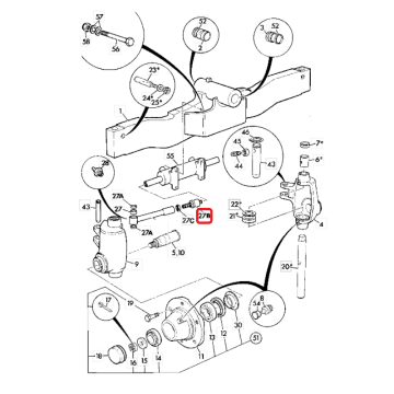 Bieleta directie JCB 3CX 123/05462 de la Comma - Tech Srl